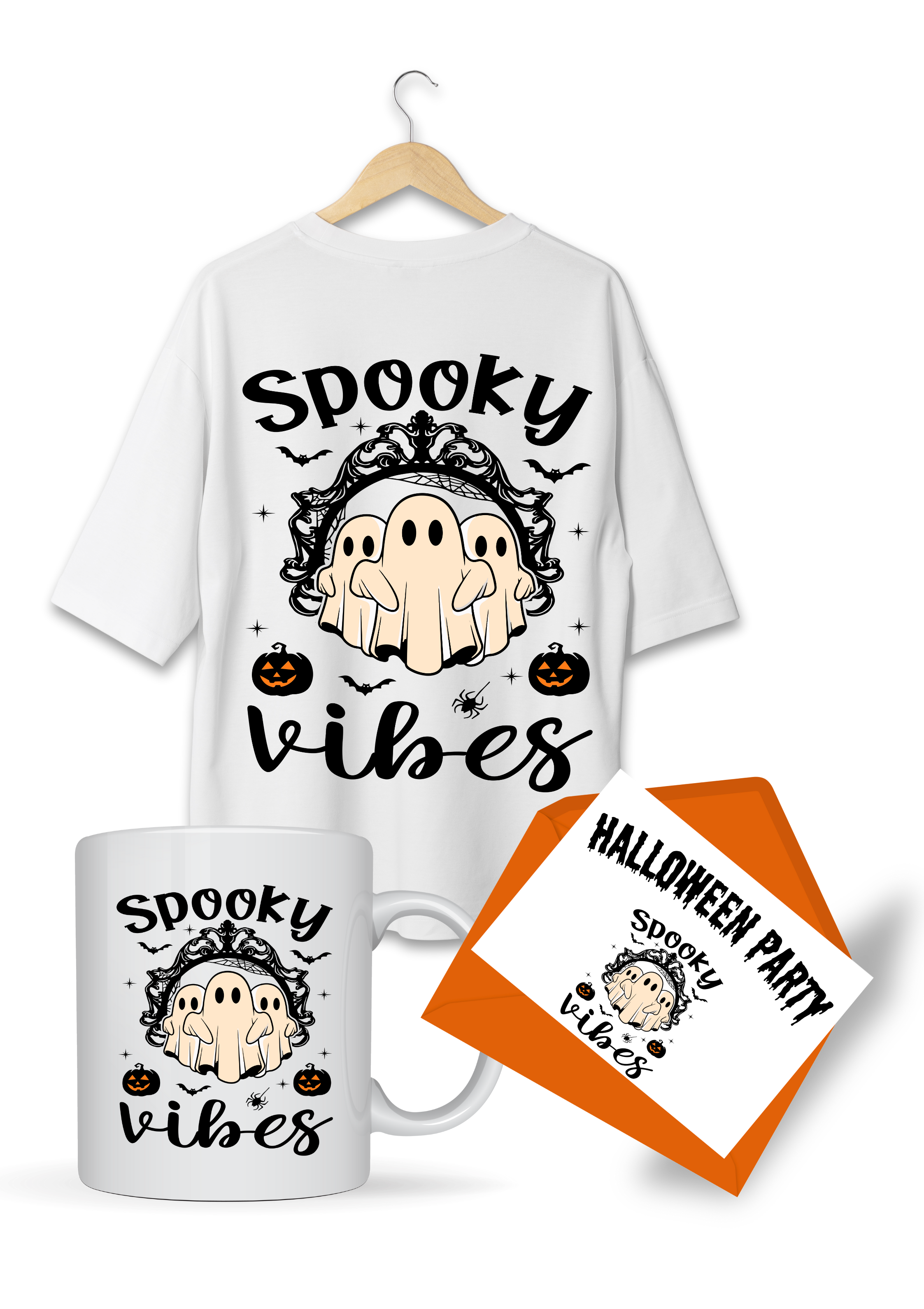 Halloween PNG-Spooky vibes-transparent background-high resolution (300 DPI)