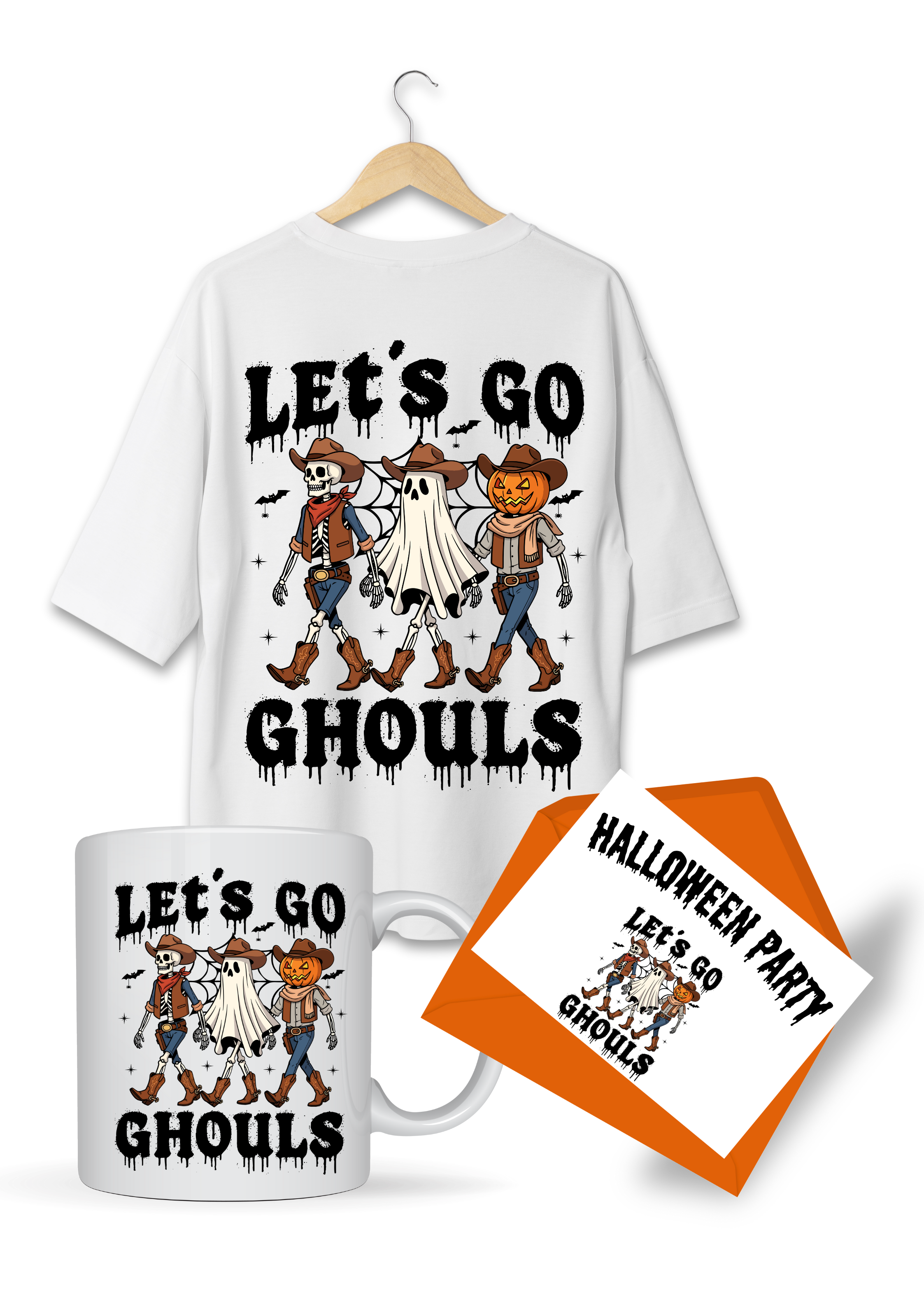 Halloween PNG-Let's go ghouls-transparent background-high resolution (300 DPI)